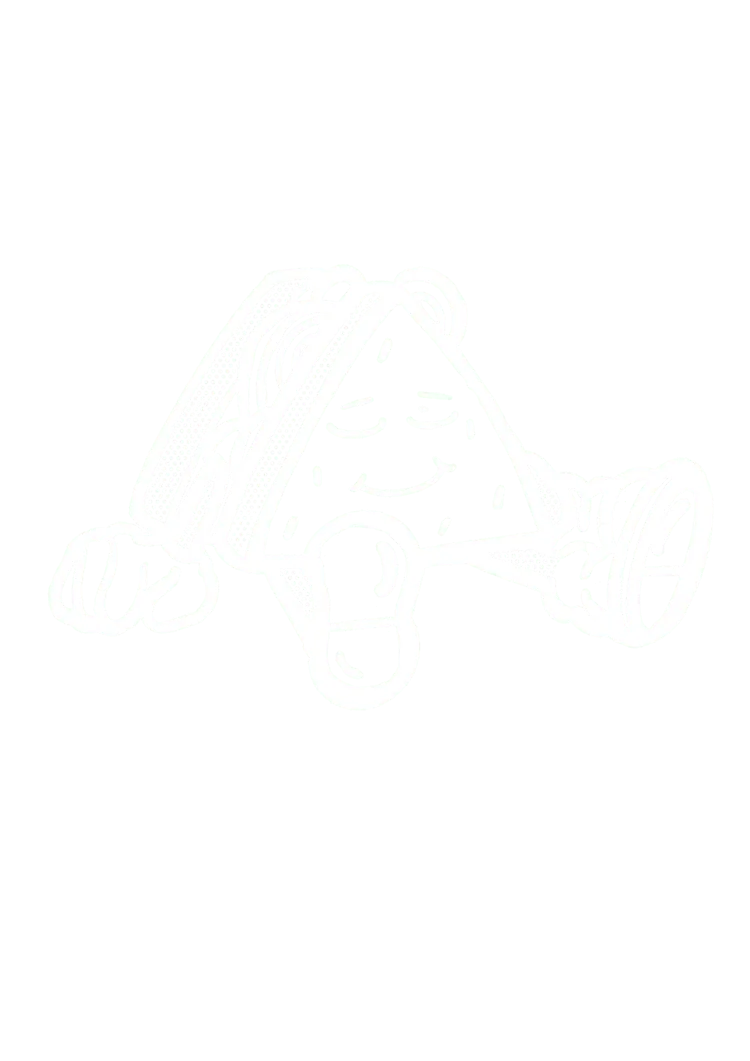 Illustration of a sandwich character running